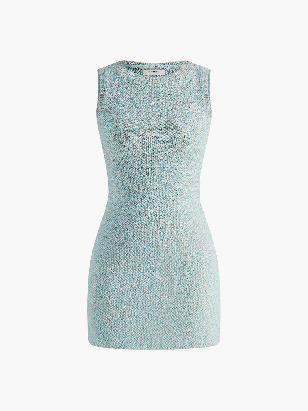 Kruvaze yaka dar örgü süveter elbise