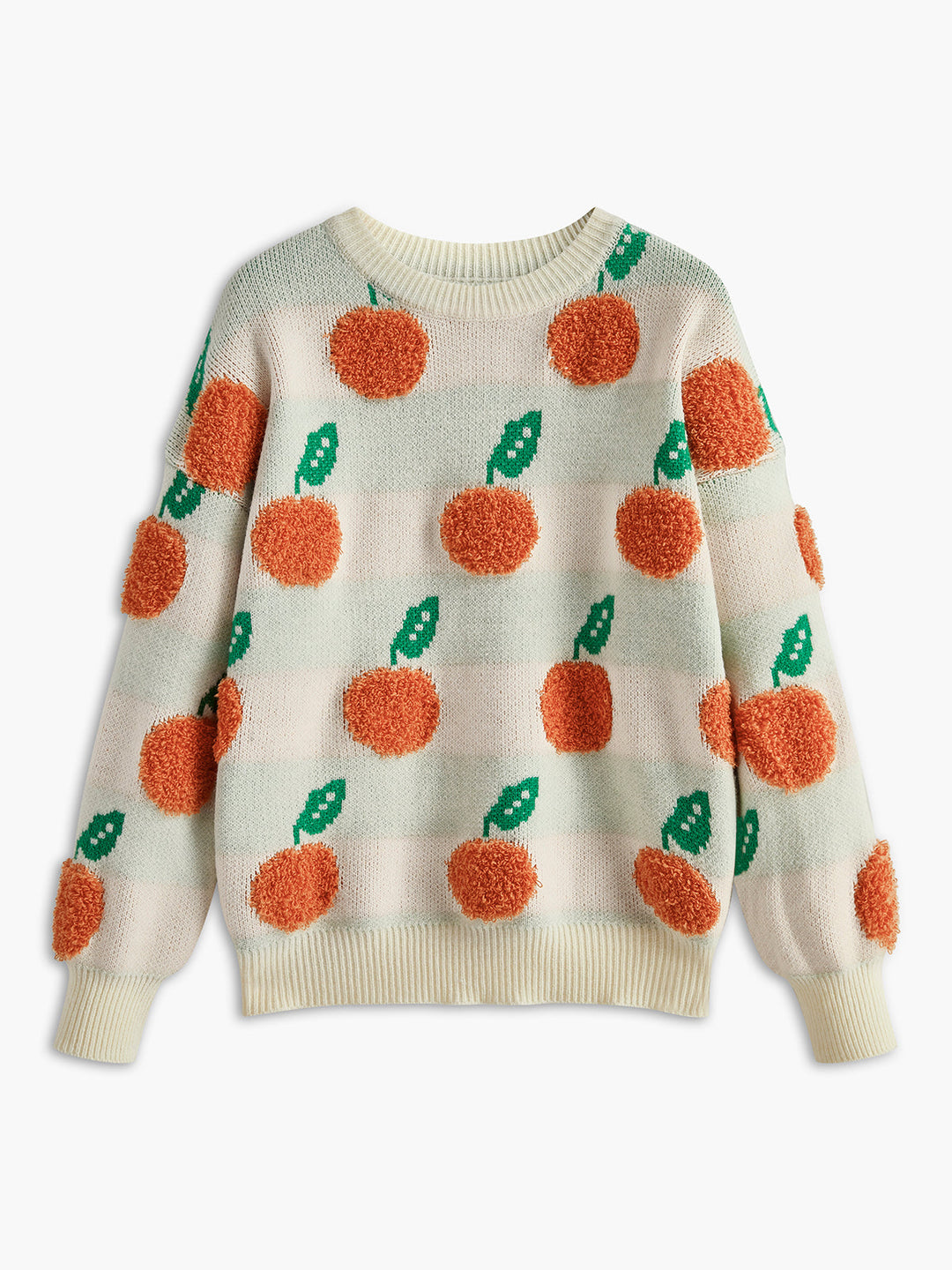 Turuncu desenli çizgili kazak, Svelte Chic