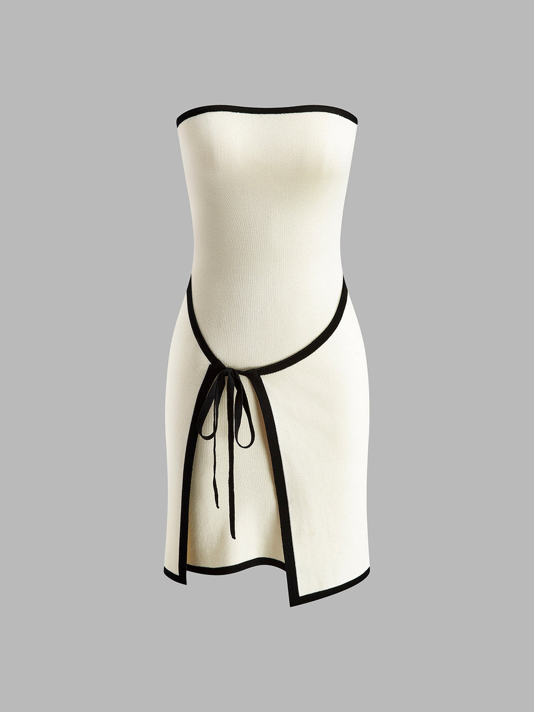 Dantel Bağcıklı Sarma Kazak Elbisesi - Svelte Chic