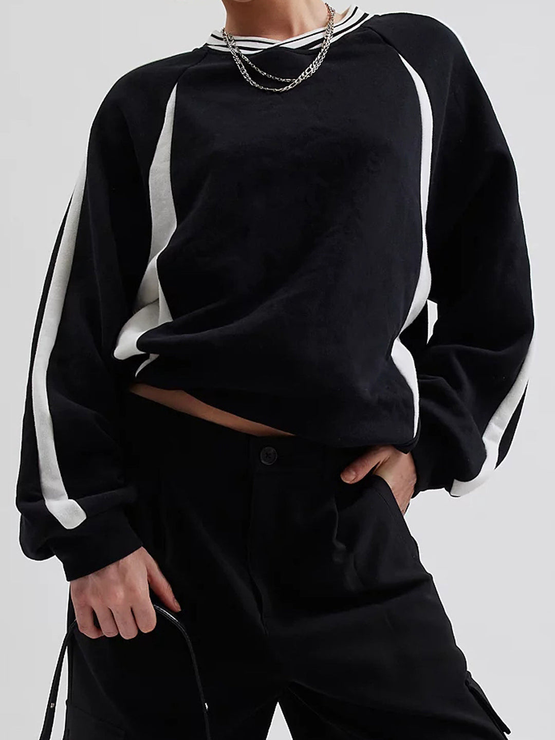 Renk Bloklu Sweatshirt, Svelte Chic