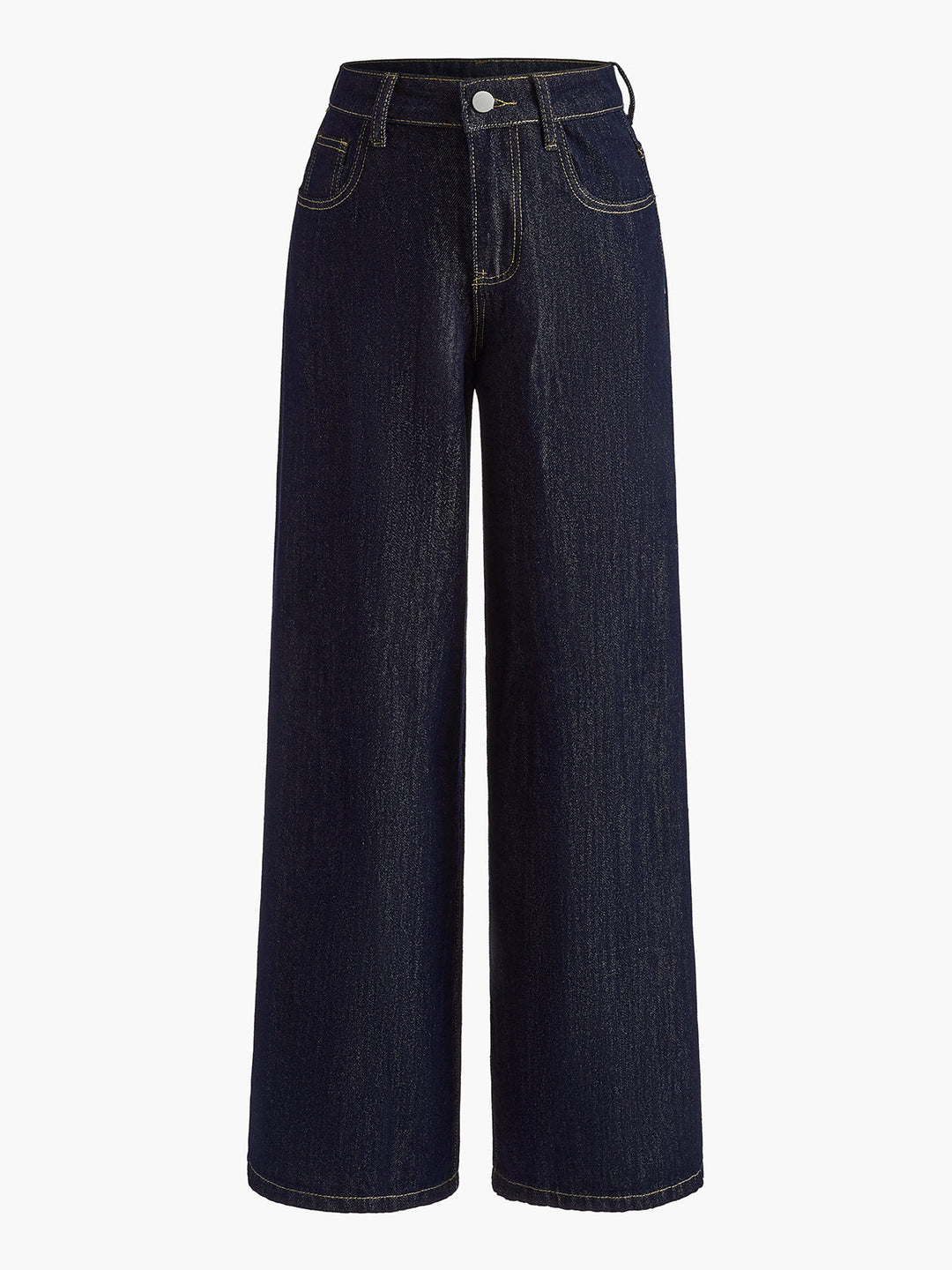 Vintage Wide-Leg Denim Pantolon, Svelte Chic