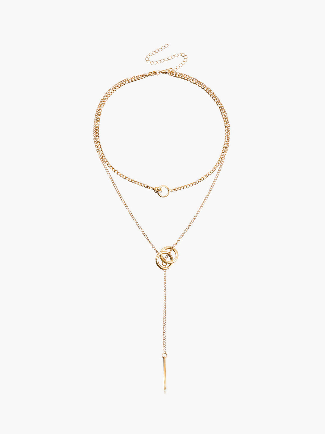 Çift Daire Püsküllü Kolye - Svelte Chic