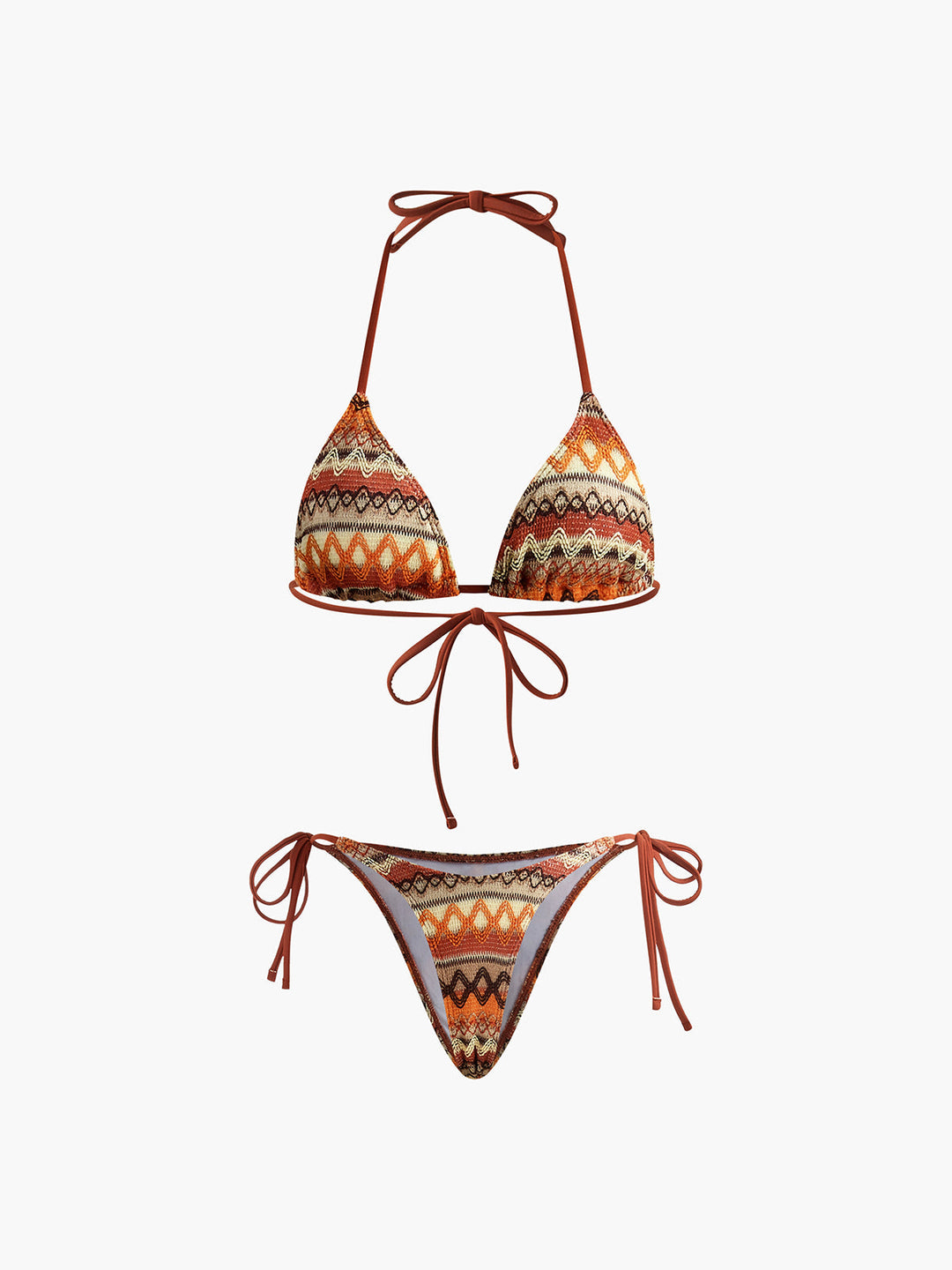 Halter Üçgen Örgü Bikini Takımı - Svelte Chic