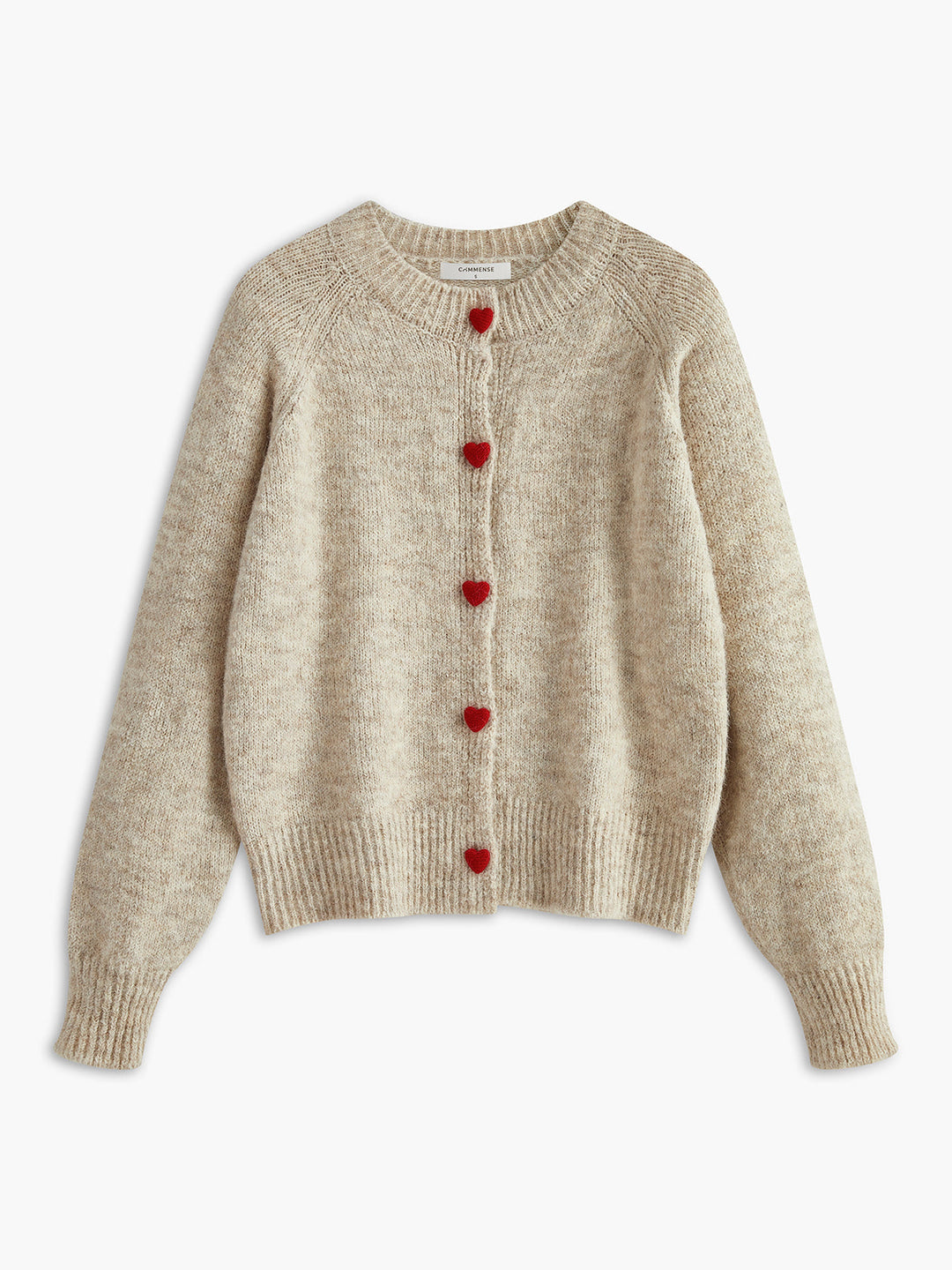 Şık Kalp Düğmeli Kadın Hırka ile Gündelik Stil