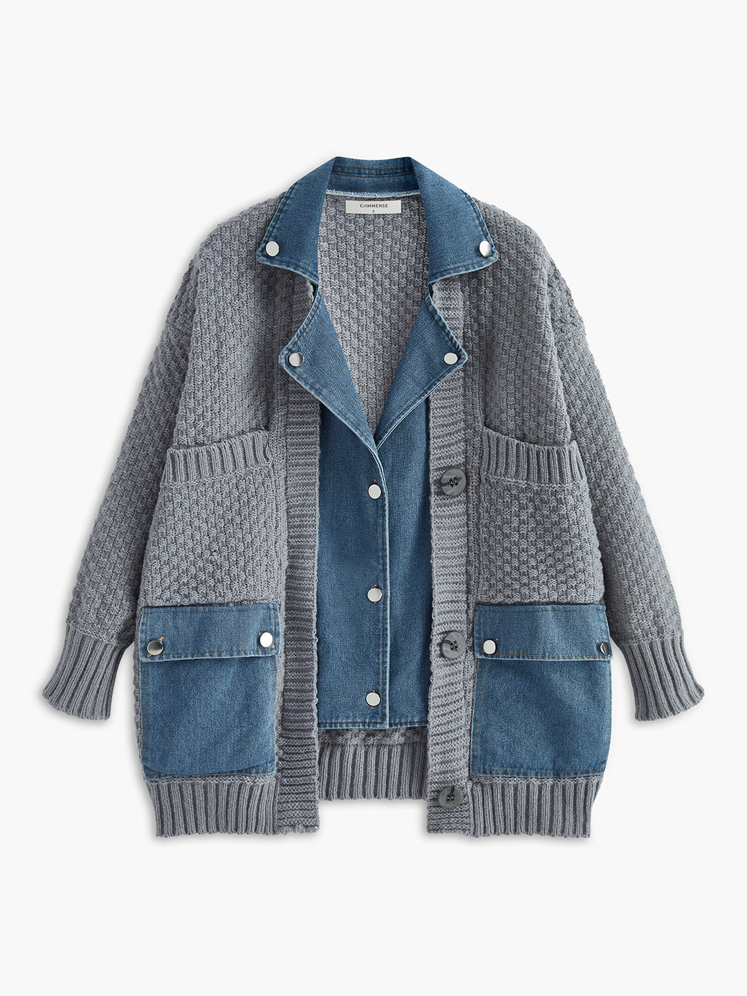 Panel Cepli Yaka Yapay Kürk Palto, Svelte Chic