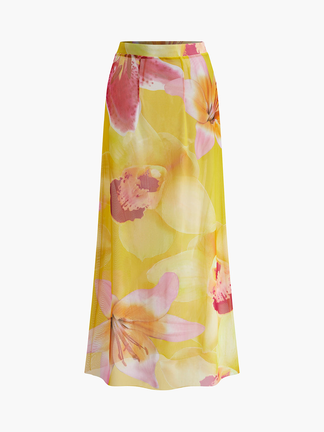 Şık File Çiçek Desenli Kapatıcı Etek