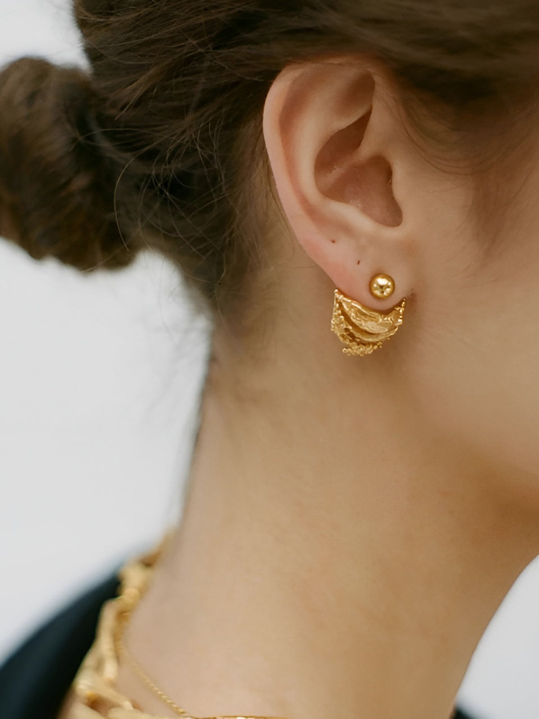 Retro Düzensiz Kavisli Küpe - Svelte Chic