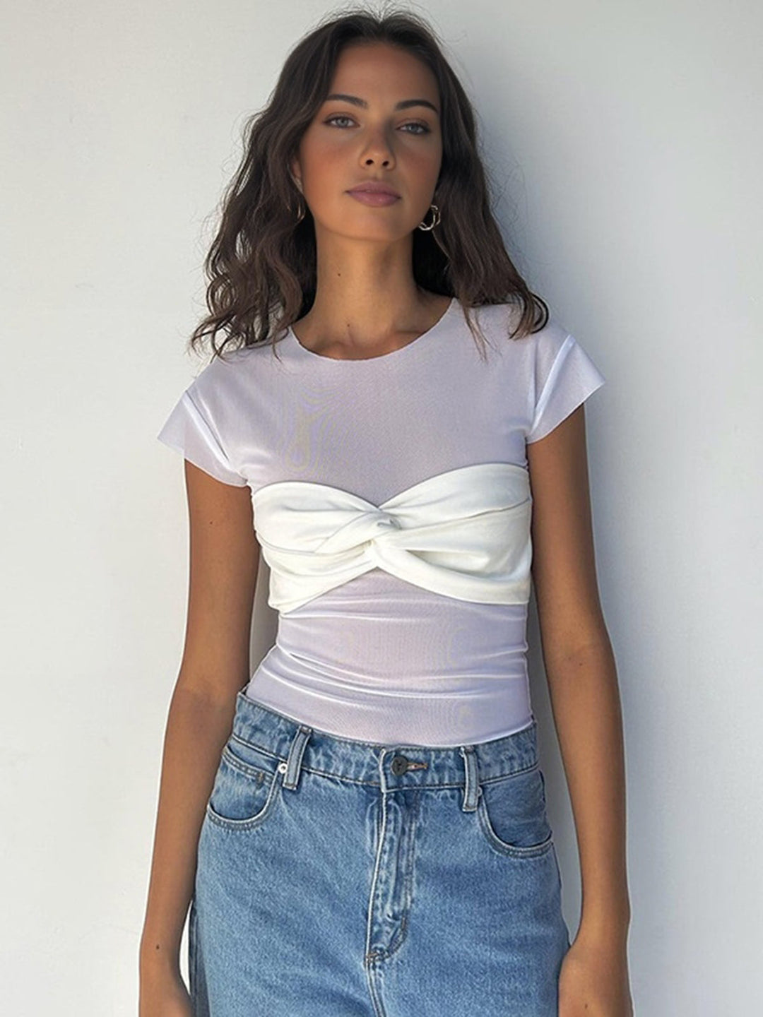 Svelte Chic Çapraz Patchwork Üst