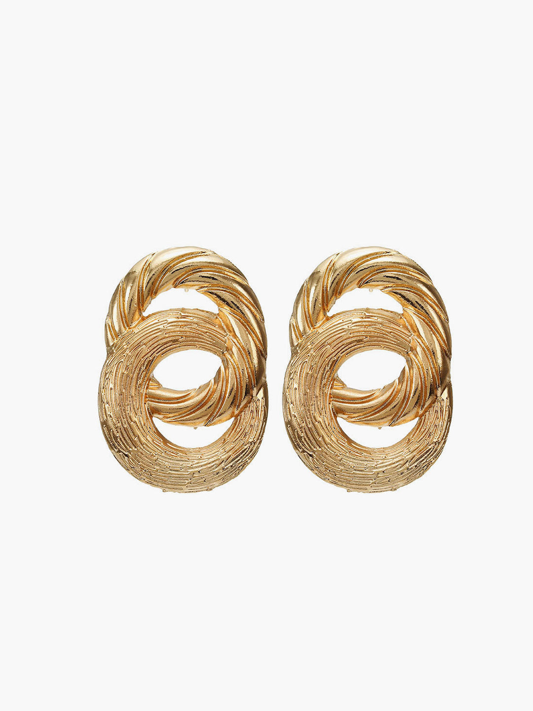 Vintage Çapraz Dairesel Damla Küpe, Svelte Chic