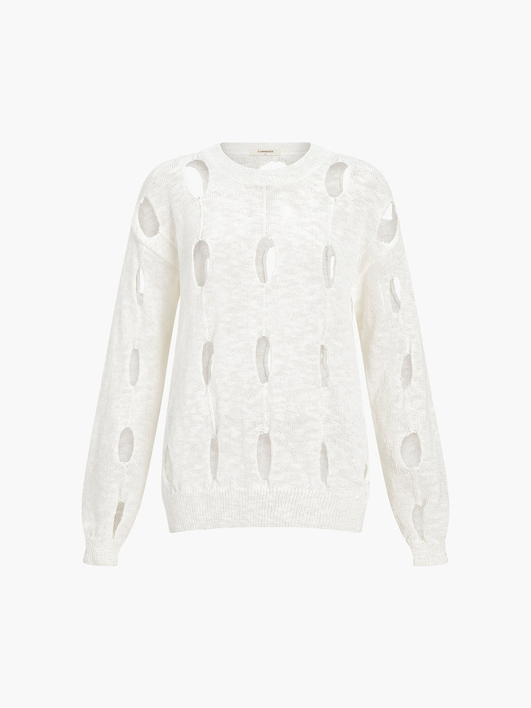 Geometrik kesim uzun kollu kazak, Svelte Chic