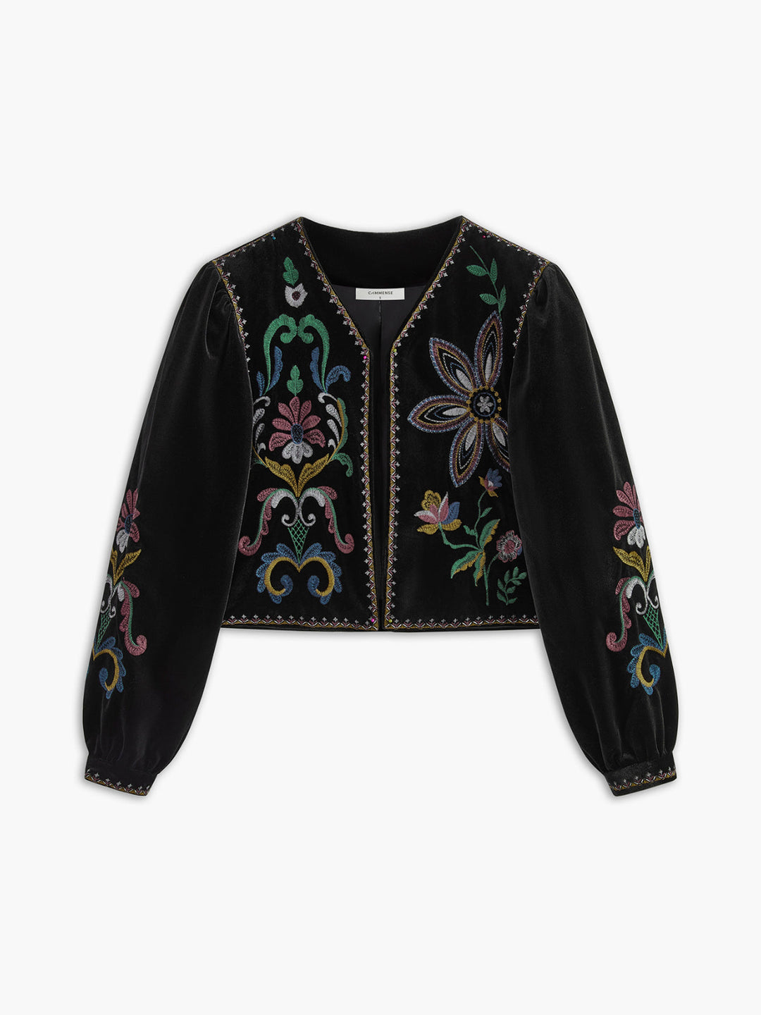 Boheme Nakışlı Kadife Ceket, kadın modası