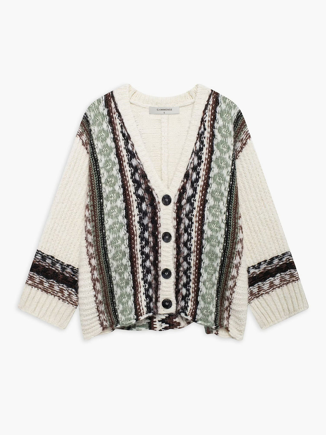 Boheme V-Yaka Düğmeli Hırka - Svelte Chic