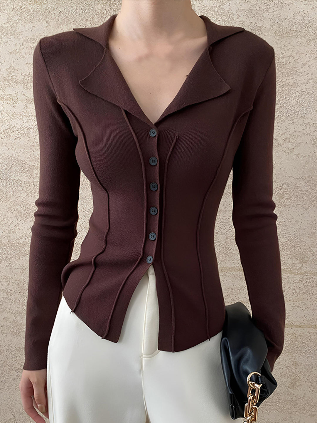 Yarık Boru İnce Triko Üst - Svelte Chic