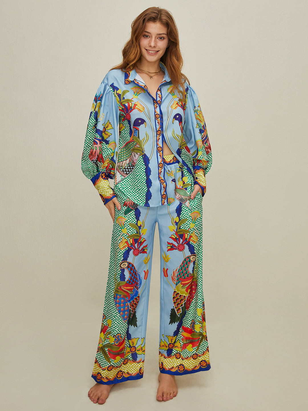 Günlük Baskılı Pantolon Takımı - Svelte Chic