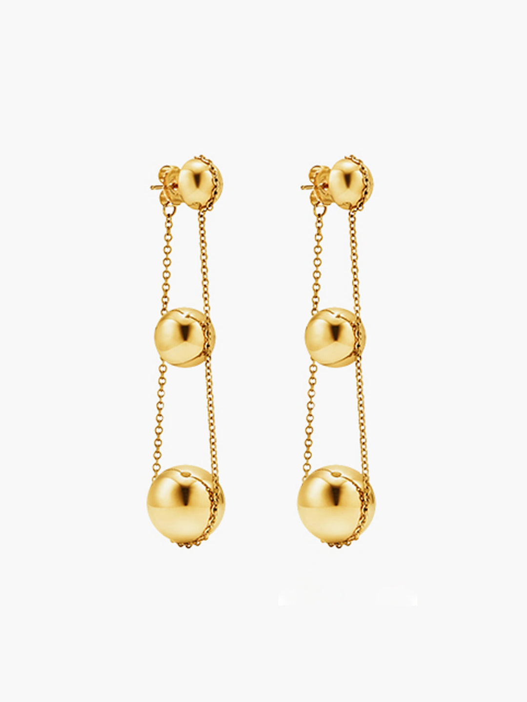 Şık Üçlü Toplu Pendent Küpe - Svelte Chic