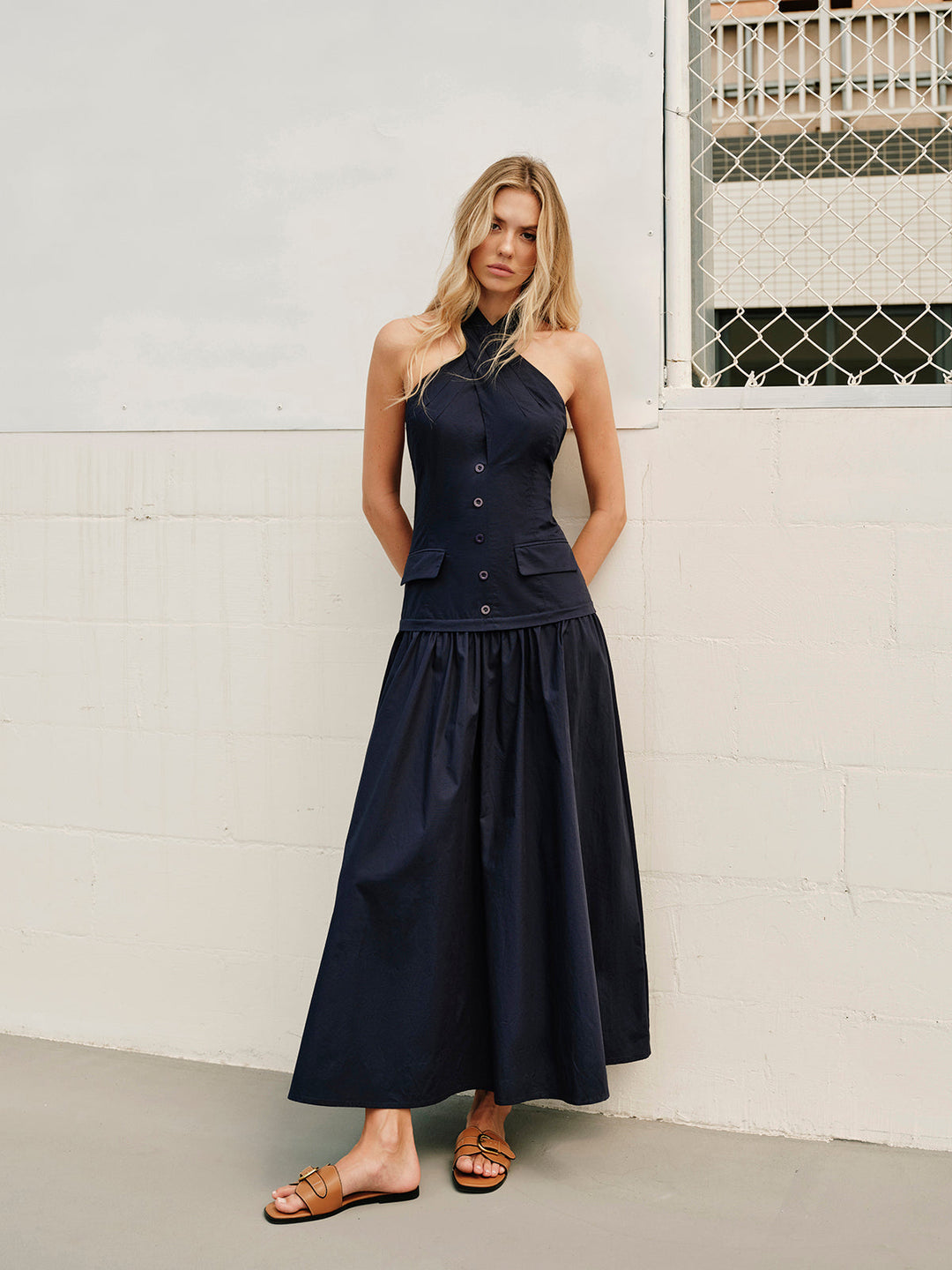 Svelte Chic Şık Askılı Çapraz Elbise