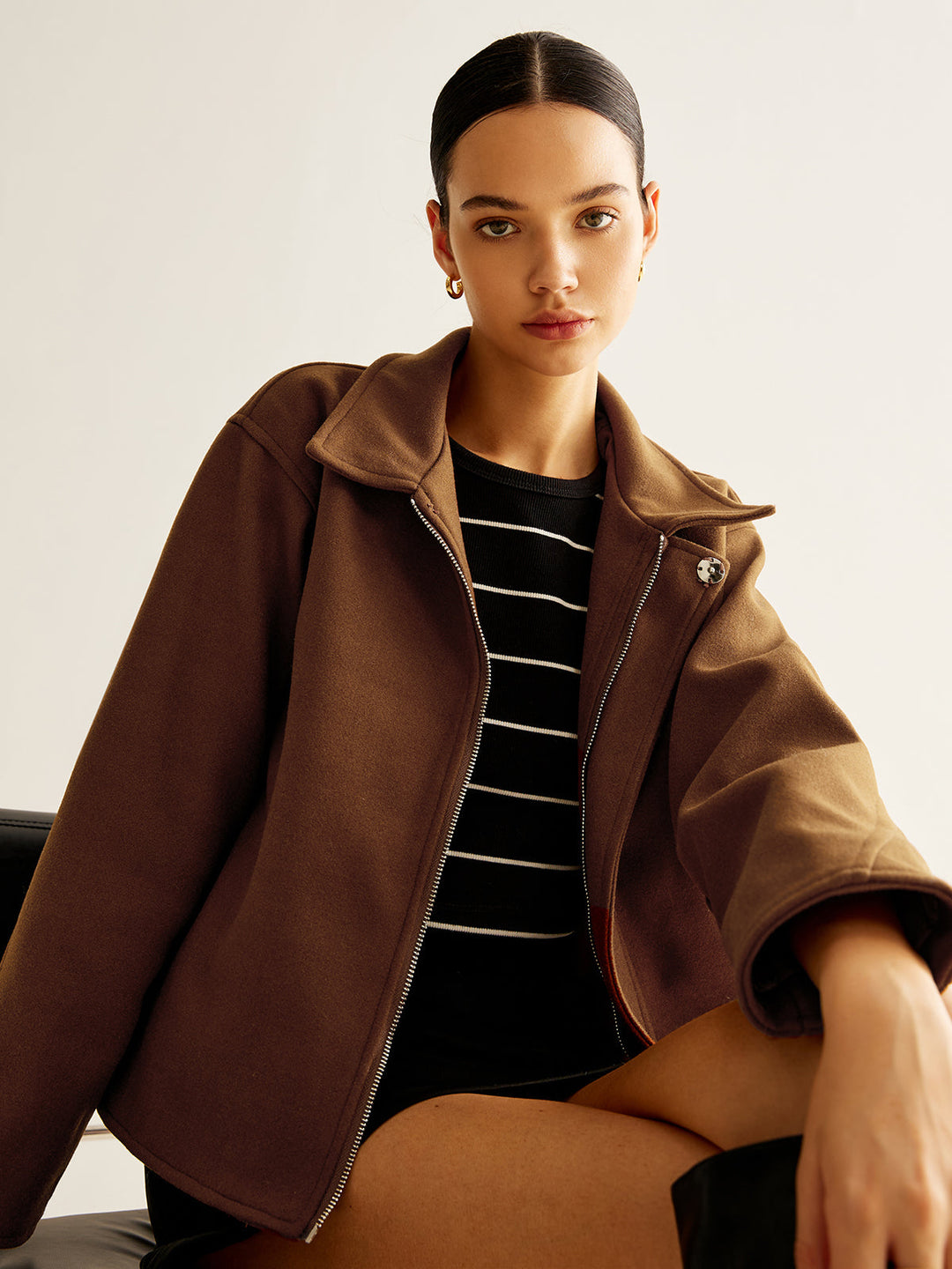 Vintage fermuarlı blazer, Svelte Chic koleksiyonundan şık bir parça