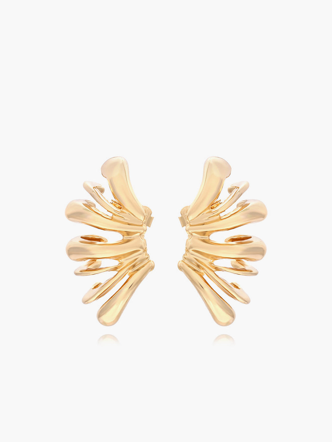 Altın melek kanadı halkalı küpeler