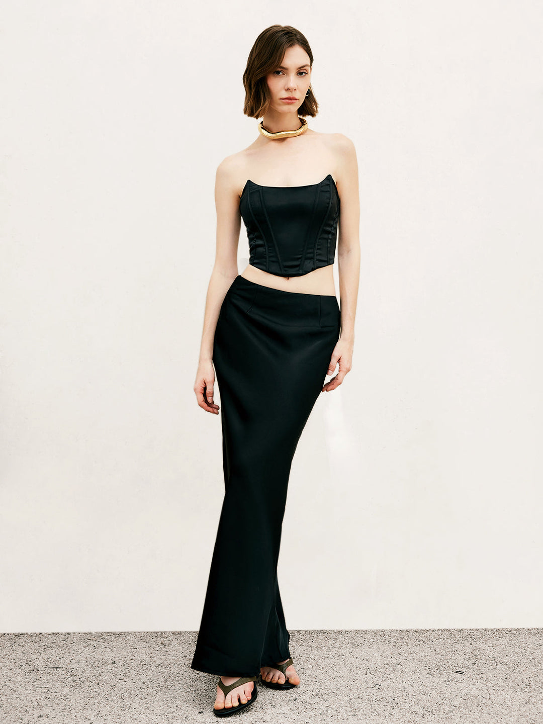 Straplez Düğümlü Sırt Korse Üst - Svelte Chic