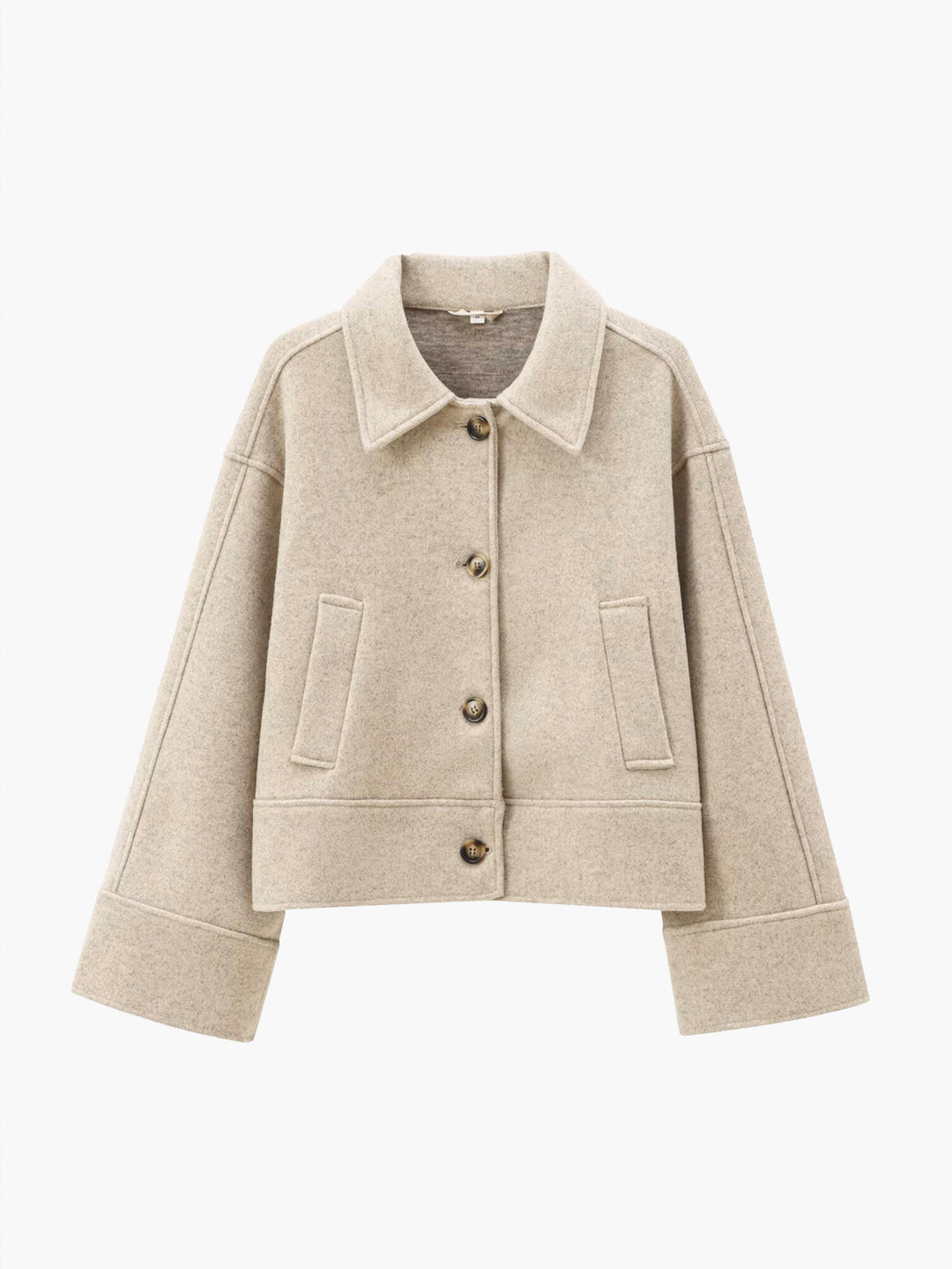 Şık Düğmeli Yaka Ceket, Svelte Chic