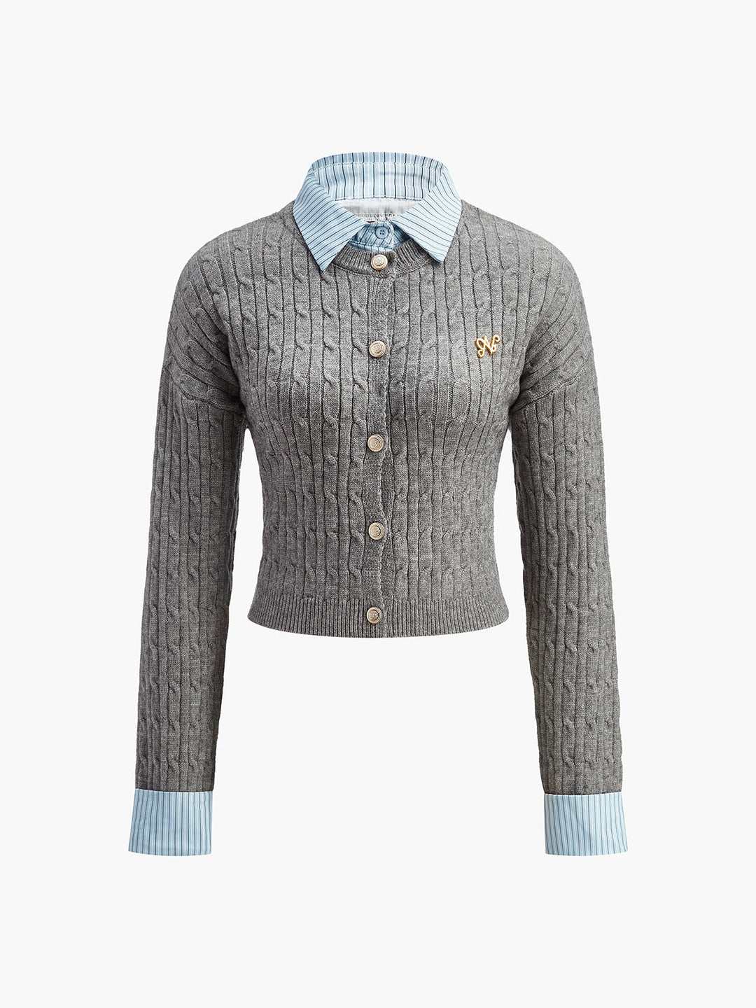 Svelte Chic 2'si 1 Arada Düğmeli Triko Üst