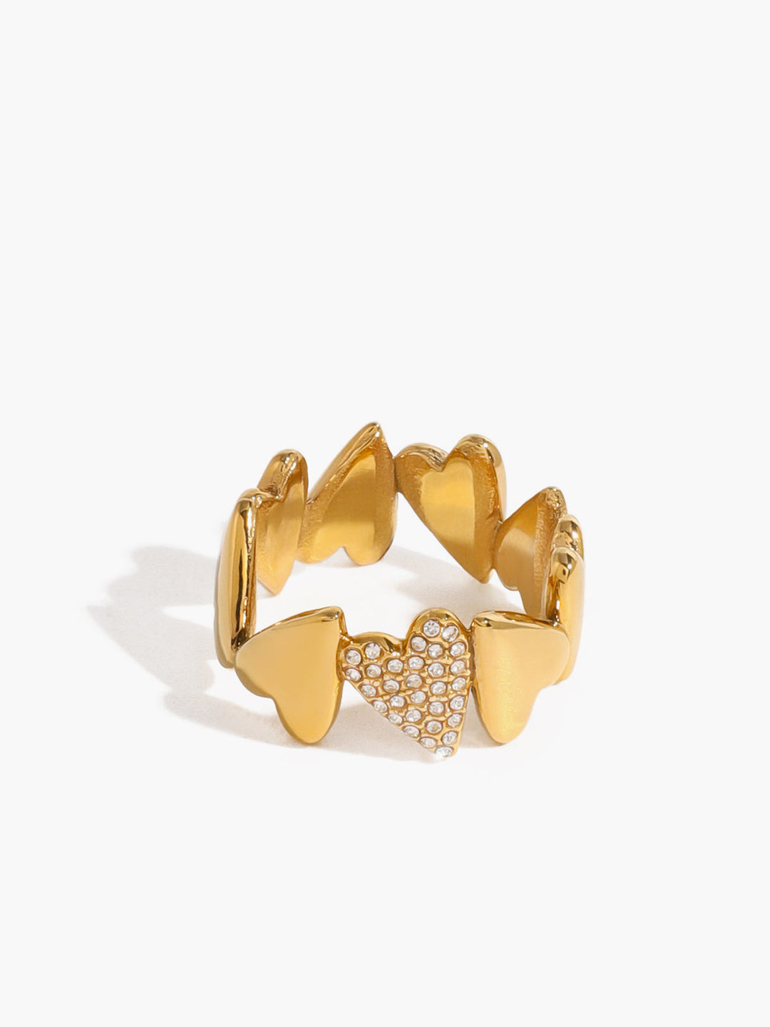 Sonsuz Aşk Kalp Şeklinde Yüzük - Titanyum Çelik