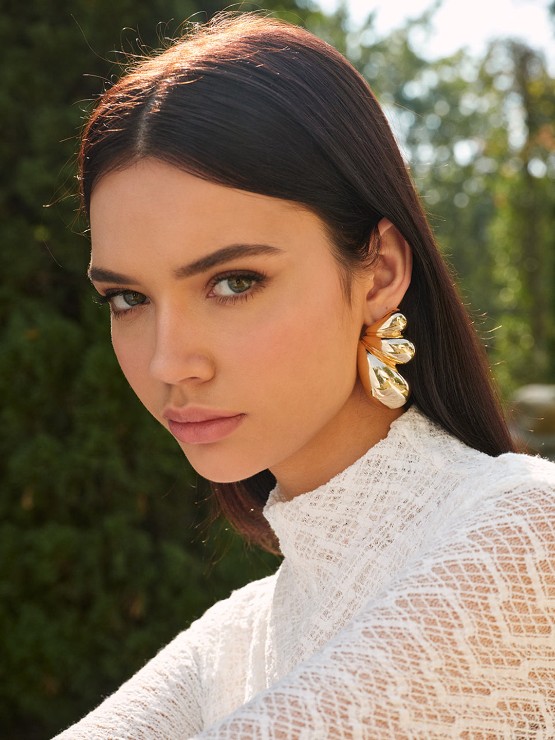 Işıltılı Kelebek Altın Kanat Küpe