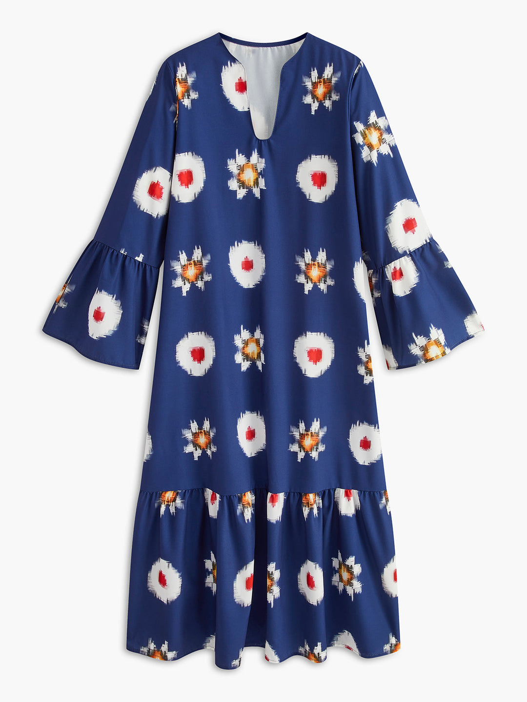 Boheme Baskılı 3/4 Kol Elbise, Svelte Chic