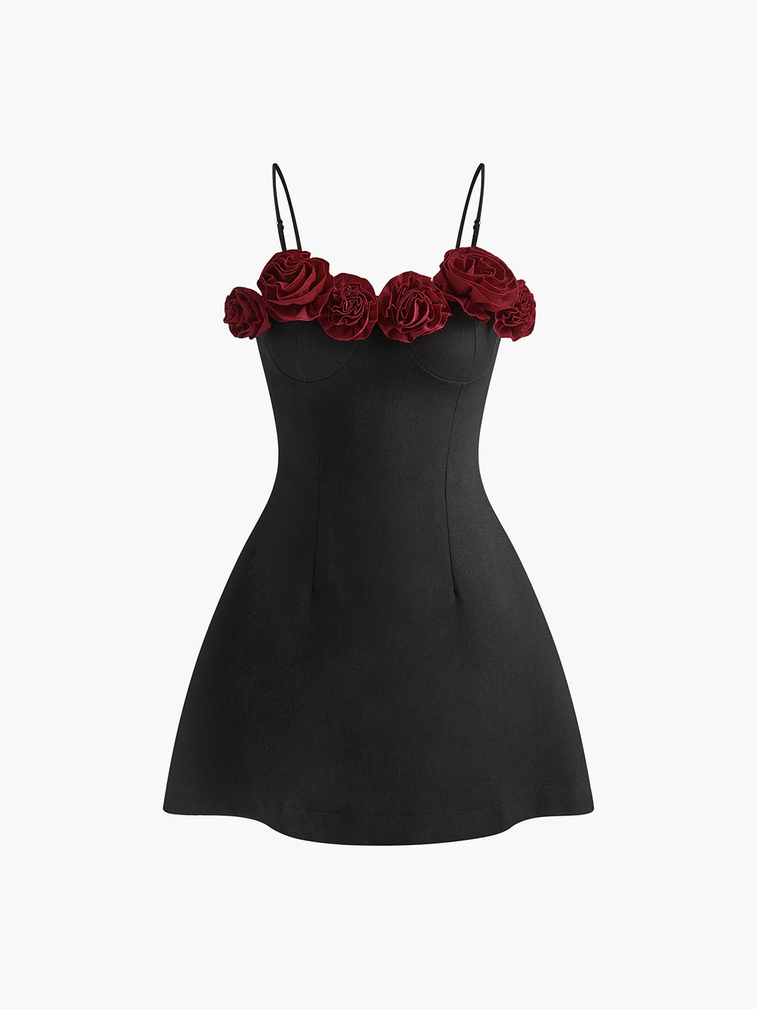 3D Rose Piping Pluffy Dress, Svelte Chic