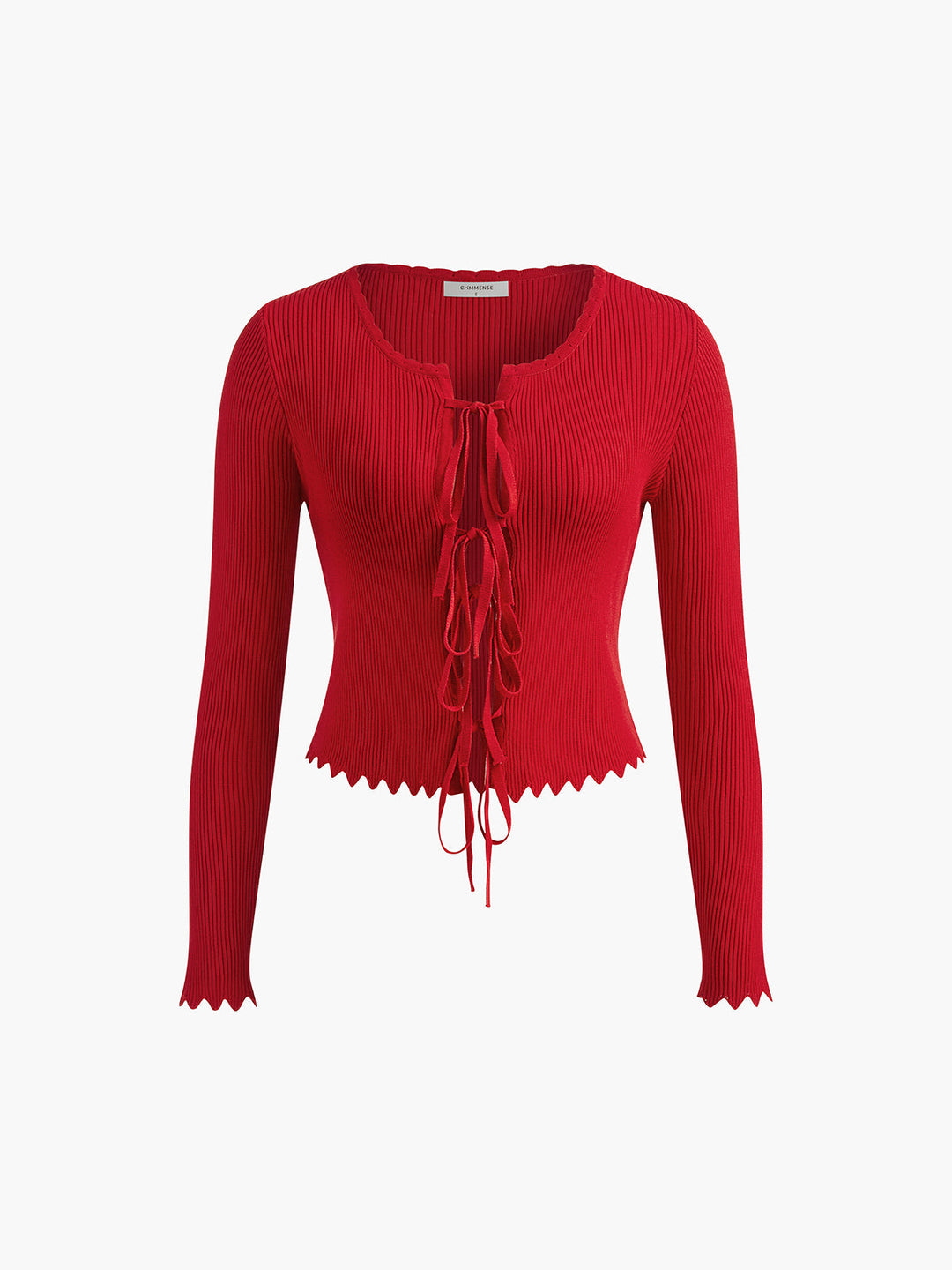 Dalga Dikişli Bağcıklı Hırka, Svelte Chic kadın modası