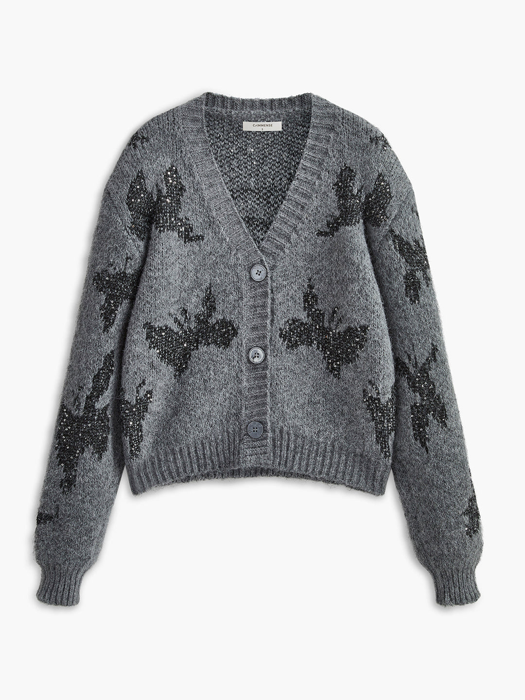 V-Yaka Pul Payetli Kadife Süveter, Svelte Chic