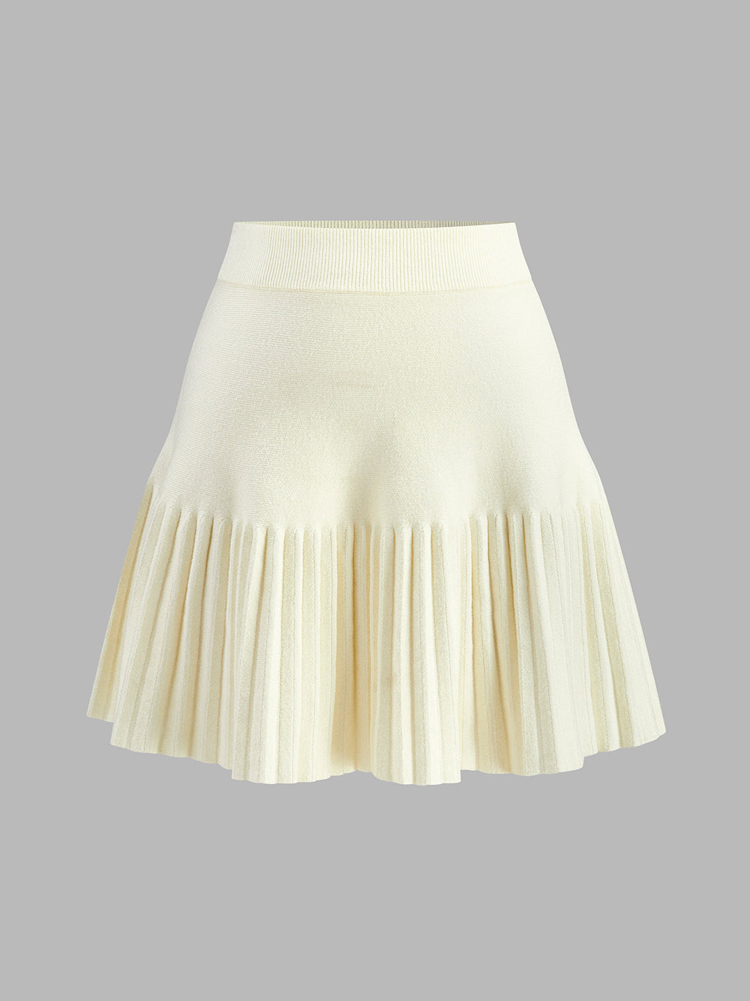 Şık şemsiye şeklinde triko etek, günlük stil için ideal