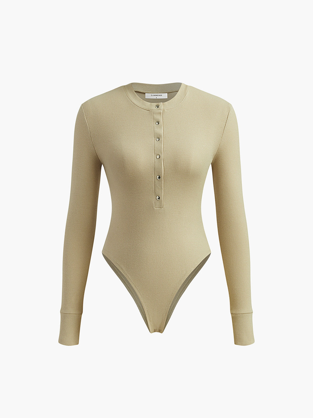 Svelte Chic Nervürlü Düğmeli Bodysuit