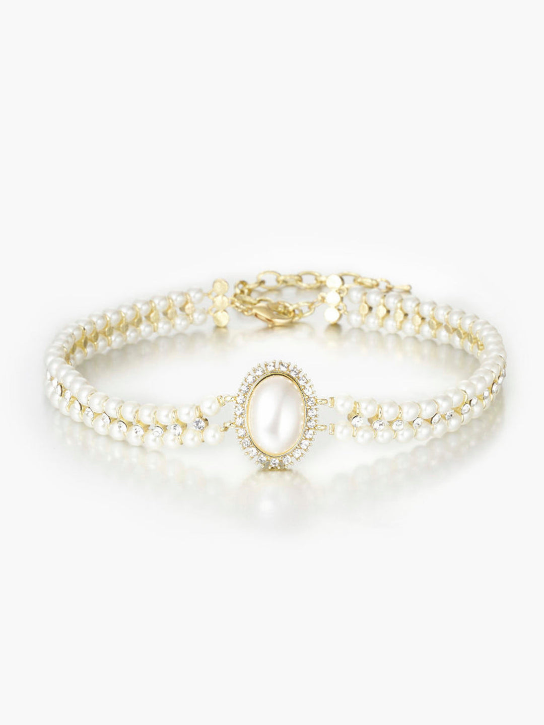 Vintage Çift Katmanlı Sahte İnci Gerdanlık Kolye