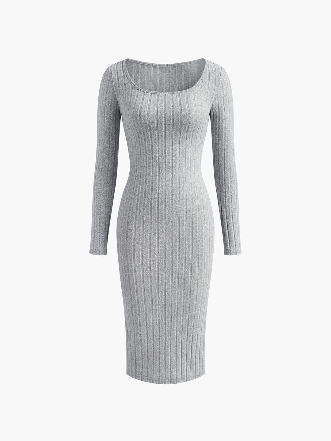 Kare yaka yırtmaçlı elbise, Svelte Chic, günlük stil