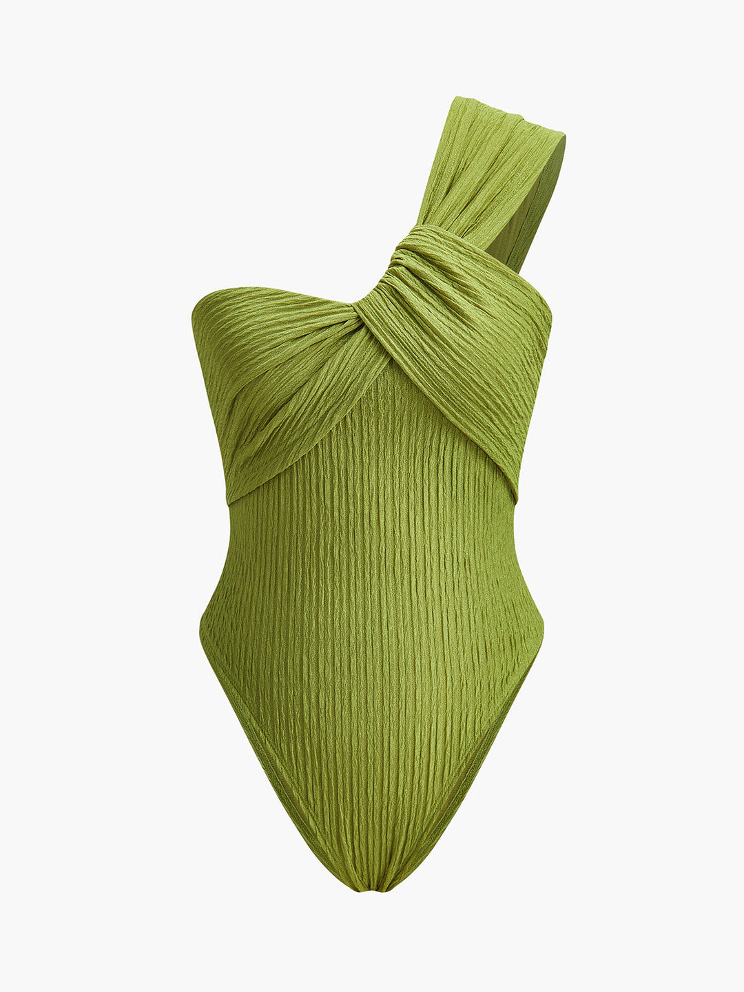 Şık Tek Omuzlu Düğüm Detaylı Bodysuit