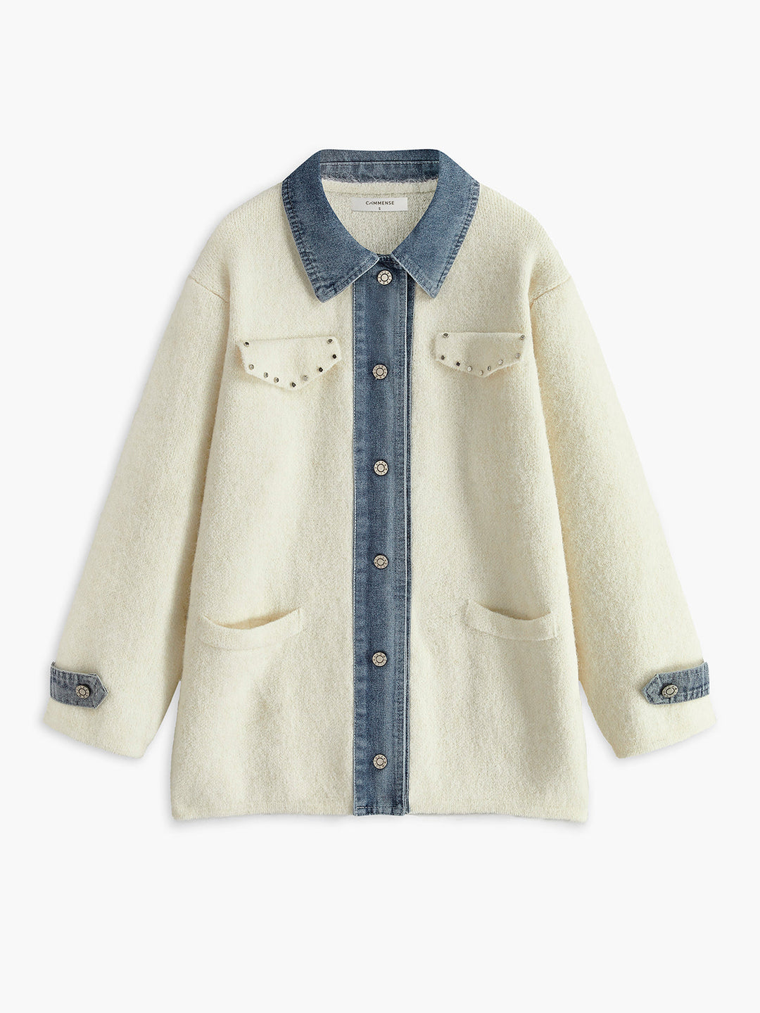 Boncuk detaylı pannelli yapay kürk kap