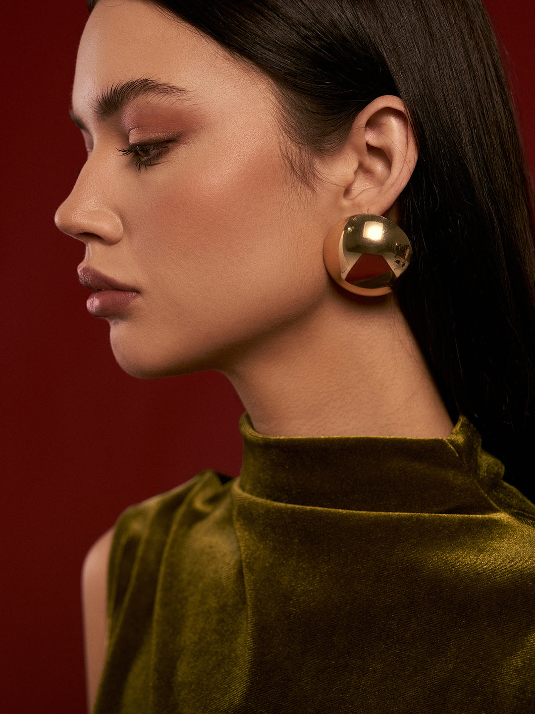 Parlak Yarım-Domuz Küpe, Svelte Chic