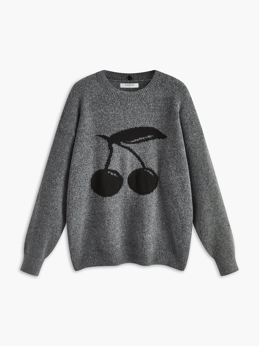 Pamuk Karışımlı Kiraz Desenli Kazak, Svelte Chic