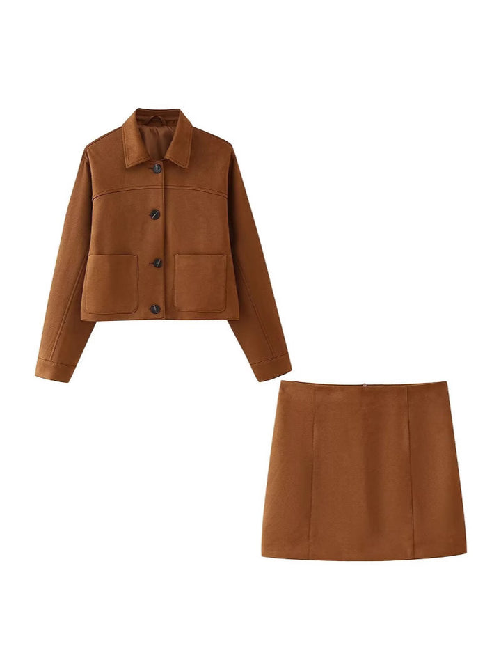 Kadife Etek Ve Ceket Takım