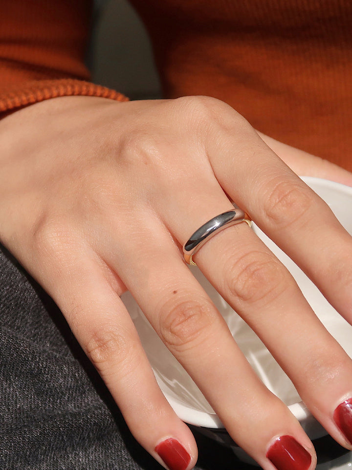 Двуцветен лъскав пръстен-халба