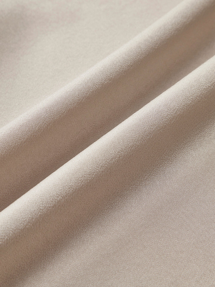 Tek Kol Pileli Drapeli Abiye Elbise