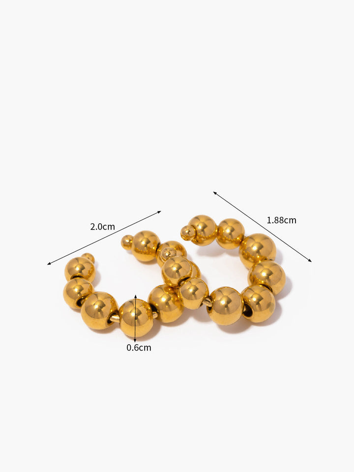 Златна обръч с мъниста за уши 