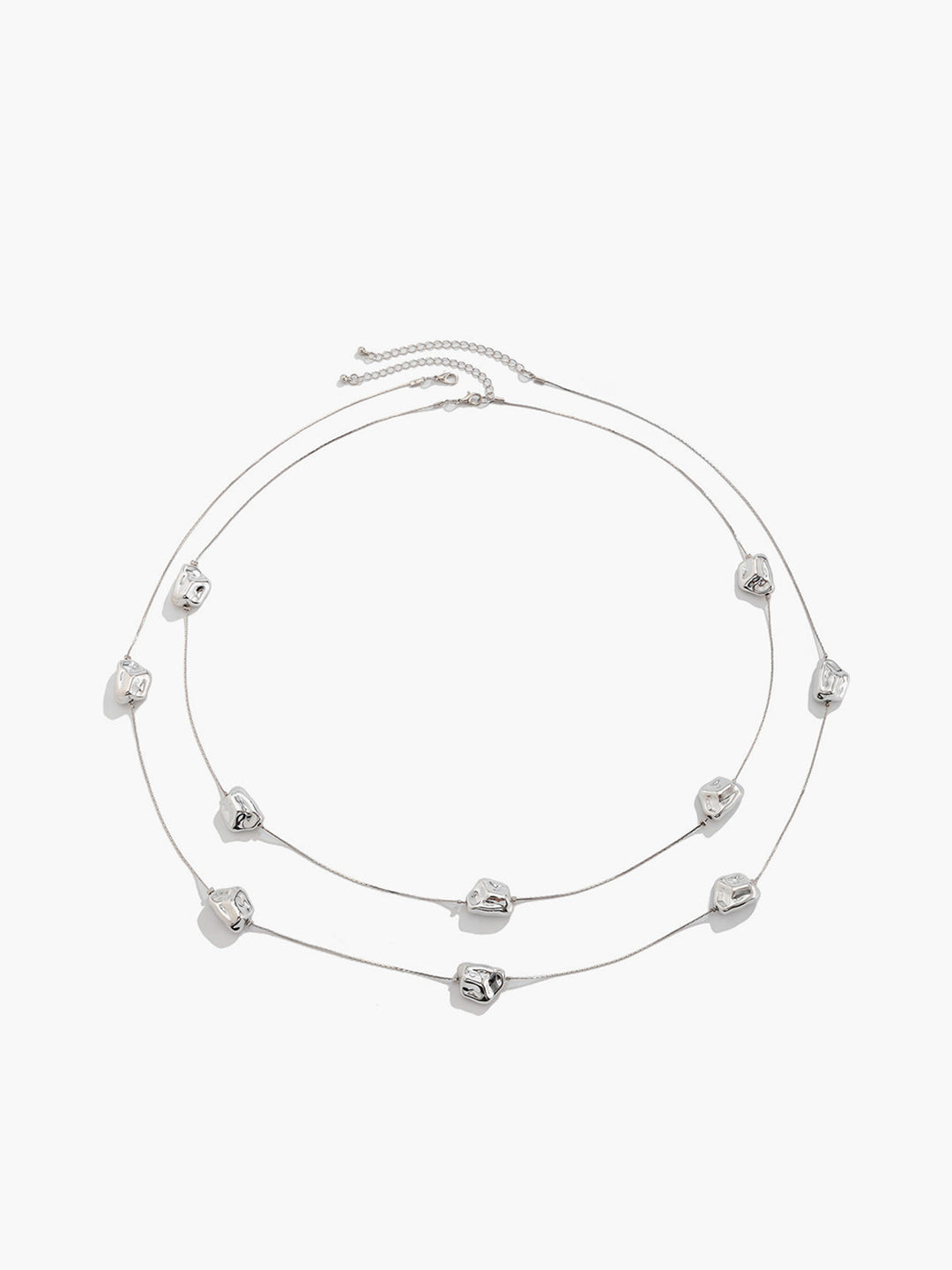 Çift Katmanlı Düzensiz Taşlar Kolye