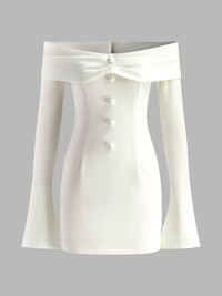 Askılı Dökümlü Kısa Abiye Elbise