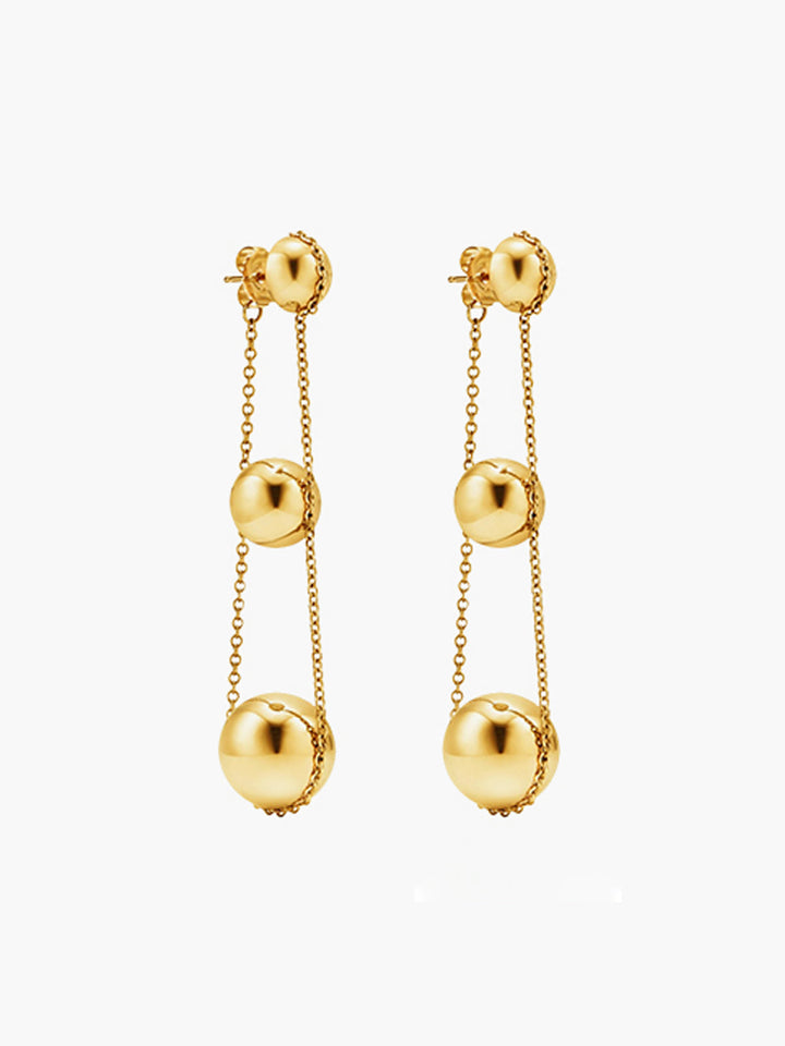 Şık Üçlü Toplu Pendent Küpe