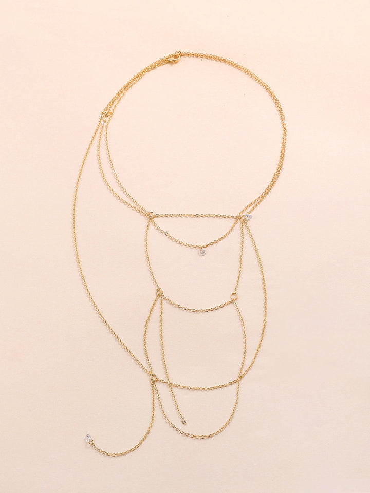 Strass Taşlı Yığınlı Tasma Kolye