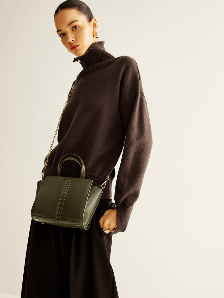 Vintage İki Yönlü Fermuarlı Çanta