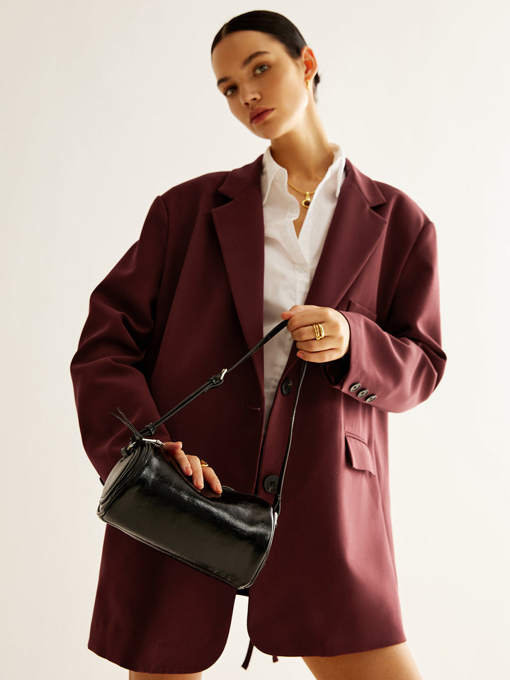 Цилиндрична чанта за боулинг с цип 