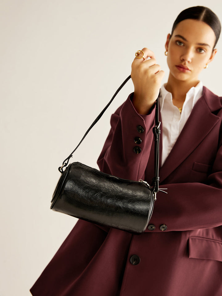 Цилиндрична чанта за боулинг с цип 